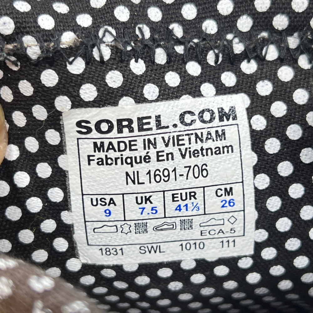 Sorel Tivoli Yellow Waterproof Rain Snow Boots Polka Dot Laces NL169106-Womens 9 - Picture 2 of 11